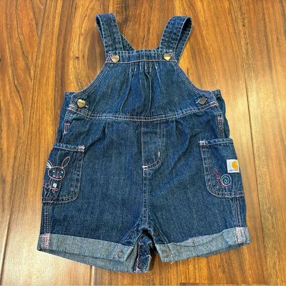 Carhartt denim embroidered overalls - Picture 1 of 7